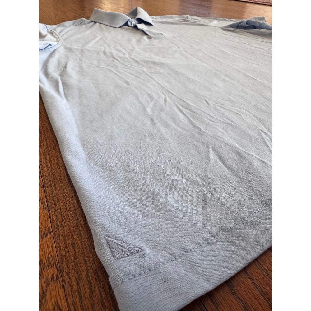 UNTUCKit Damaschino Mens XL Light Blue Cotton Short Sleeve Polo Shirt 35510 - Picture 3 of 10